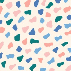 Seamless pattern background with different colourful shapes