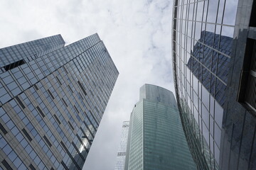 Fototapeta na wymiar High-rise urban office buildings