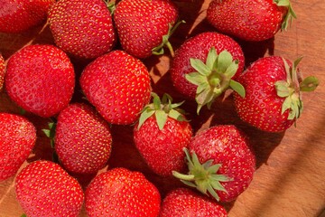 Strawberry red berry ripe fresh fruit,  background.