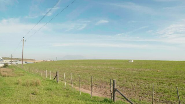 Farm land with Table mountain in Distance Cape Town