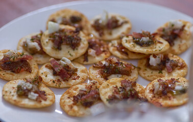 The homemade meal crispy bacon cracker
