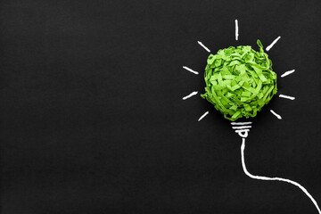 Concept of idea and innovation with paper ball
