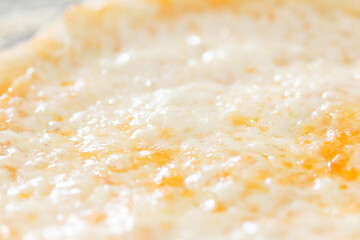 Pizza Margherita baked with mozzarella