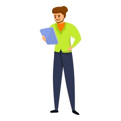 Cool art director icon. Cartoon of cool art director vector icon for web design isolated on white background