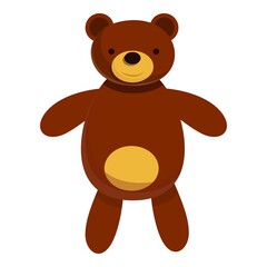 Russian bear doll icon. Cartoon of russian bear doll vector icon for web design isolated on white background