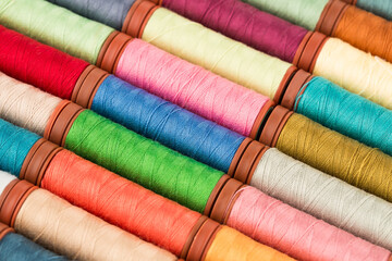 Colorful thread reels