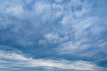 Naklejka na ściany i meble Blue sky with white clouds movement in the sky