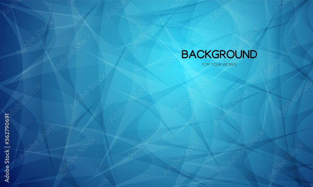 Poster abstract background vector illustration. blue gradient with transparent geometric shape.