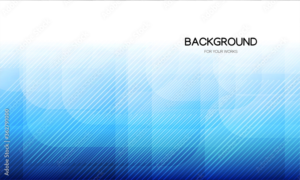 Poster abstract background vector illustration. light blue gradient with transparent lines and geometric sh