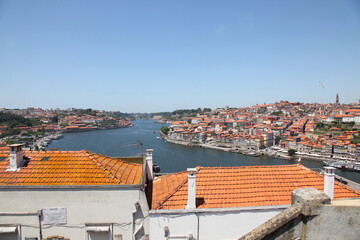 Sights and scenes of Porto in Portugal, featuring buildings, river and roads