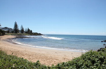 Beautiful Bargara on Fraser Coast Queensland, Australia, showing trees, beach, water
