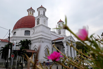 Historical Blendug Church or Immanuel Church in "Kota Lama" Semarang, Indonesia.
