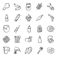 
Food Items Doodle Icons Pack 
