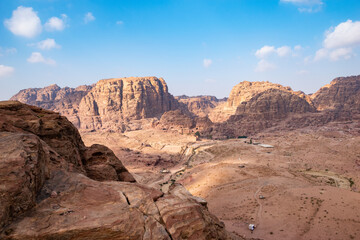 Fototapeta na wymiar Jordan desert rocks, next to the petra canyon
