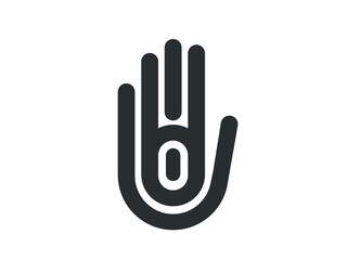 Hand vector design. Hindu, yoga hand vector illustration.  Hand vector illustration. 
