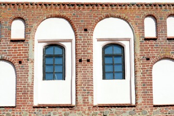 Southwest tower. Towers of Mir Castle in the village of Mir. Belarus.