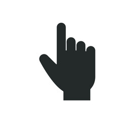 Hand icon. Point hand icon. Touch screen vector design. 