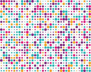 Pattern with random colorful dots, Seamless background	
