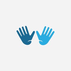 Fototapeta na wymiar Hand care logo and symbols template