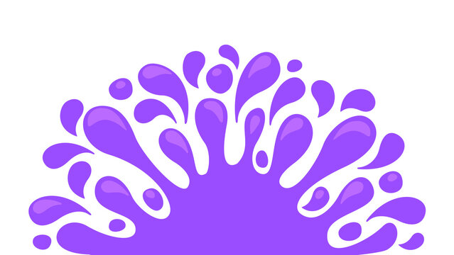 purple splash grape juice isolated on white for background, graphic water blob pattern for design banner of vine packaging, illustration grape juice splash purple drop, water blob splash flow simple