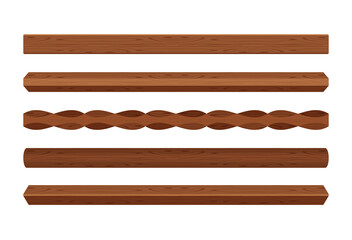 wooden lath different dark brown color isolated on white, wooden slat poles brown, lath wood for home decoration, wood slat posts, set of vertical slats plank, lumber wood brown, beautiful wooden dark