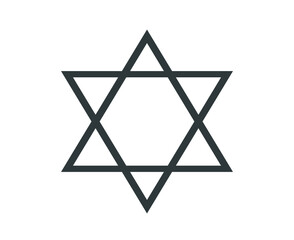 Jewish star of David. David star icon. Vector jewish star. 