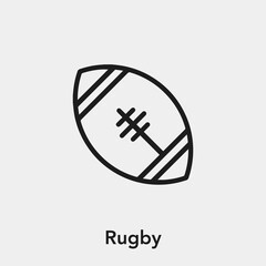 rugby icon vector sign symbol