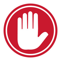 stop hand sign