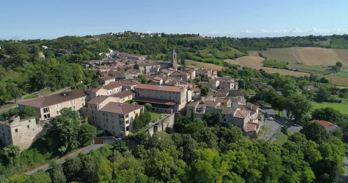 Lautrec lateral travelling, Tarn, labelled Les Plus Beaux Villages de France