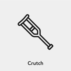crutch icon vector sign symbol