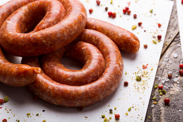 sausages on a plate