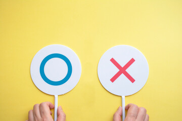 ０　or　X
