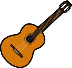 Fototapeta premium acoustic guitar isolated on white