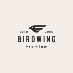bird wing hipster vintage logo vector icon illustration