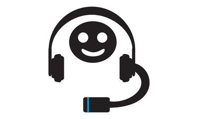 Customer helpline icon. vector graphics 