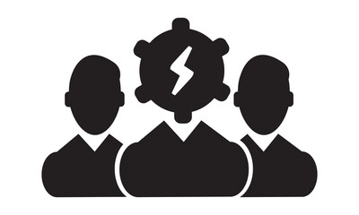 Obraz premium Creative teamwork icon. vector graphics