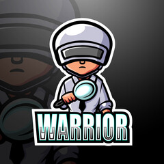 Warrior mascot esport logo design