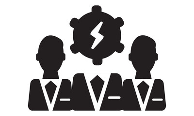 Creative teamwork icon. vector graphics