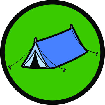 tourist tent icon
