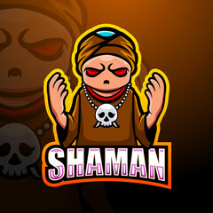 Shaman mascot esport logo design