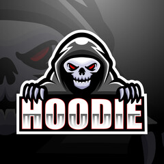 Hooded skull mascot esport logo design