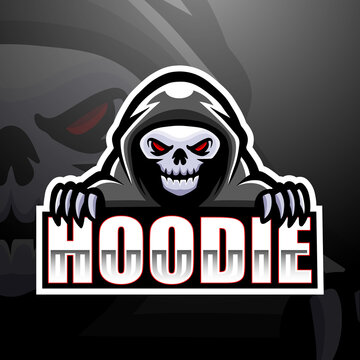 Hooded skull mascot esport logo design