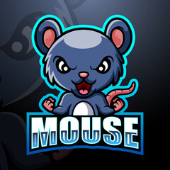 Mouse mascot esport logo design