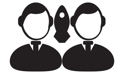 Business start up icon. vector graphics 