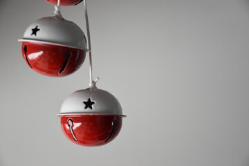 view of spheres hanging with white rope