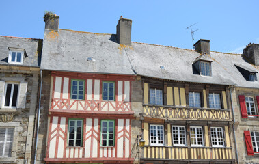 Fototapeta na wymiar Fachwerk in Treguir, Bretagne
