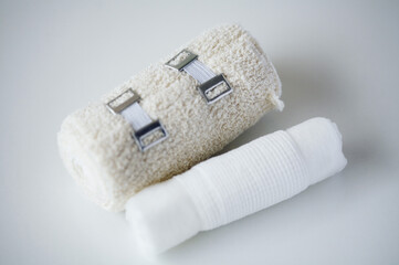 Rolled up bandages
