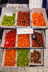Skovde, Sweden July 7, 2020 An elevated pedestrian passage in the train station.