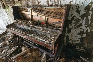 Health center, hospital in Prypiat, Chernobyl exclusion Zone. Chernobyl Nuclear Power Plant Zone of Alienation in Ukraine