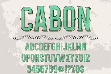 Obraz premium vintage font, alphabet typeface vector, alphabet lettering white style background